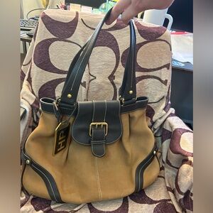 RARE Dooney & Bourke x Hayden Panettiere Large Brown Leather Shoulder Bag — EUC